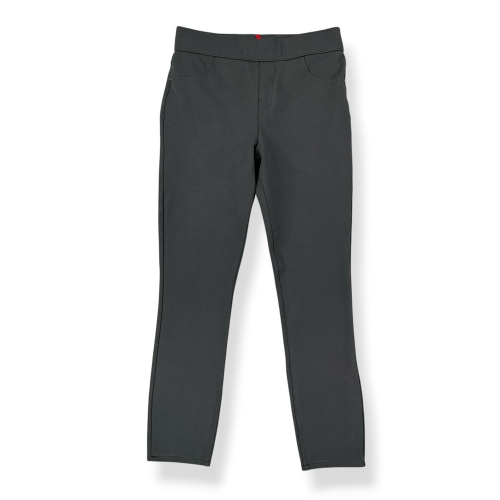 Spanx Pants Womens Medium Gray Ankle Slim Pull On Leggings Elastic Waistband